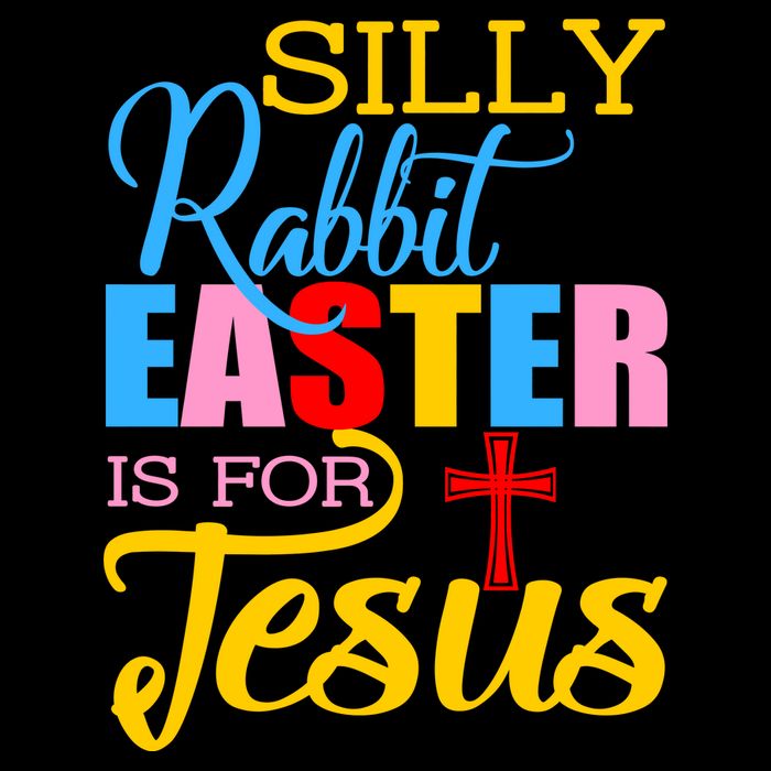Silly Rabbit Easter is For Jesus Colorful Cross Mug