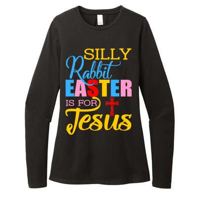 Silly Rabbit Easter is For Jesus Colorful Cross Womens CVC Long Sleeve Shirt