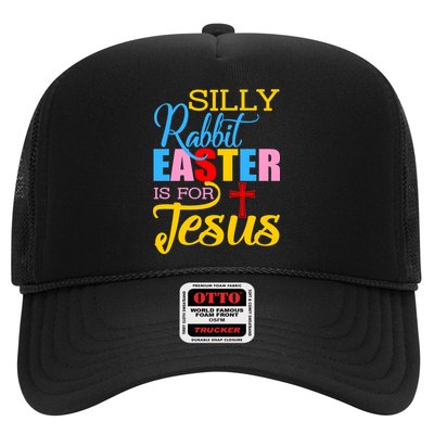 Silly Rabbit Easter is For Jesus Colorful Cross Trucker Hat
