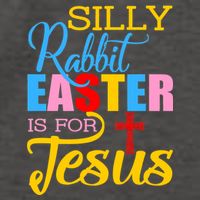 Silly Rabbit Easter is For Jesus Colorful Cross Vector Backpack