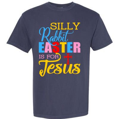 Silly Rabbit Easter is For Jesus Colorful Cross Garment-Dyed Heavyweight T-Shirt