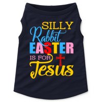 Silly Rabbit Easter is For Jesus Colorful Cross Doggie Tank