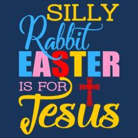 Silly Rabbit Easter is For Jesus Colorful Cross USA-Made Doggie Bandana