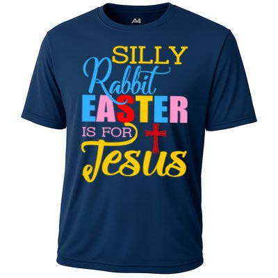 Silly Rabbit Easter is For Jesus Colorful Cross Performance Shirt