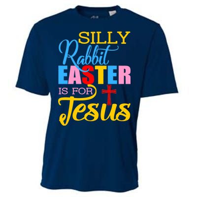 Silly Rabbit Easter is For Jesus Colorful Cross Cooling Performance Crew T-Shirt