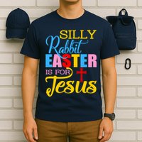 Silly Rabbit Easter is For Jesus Colorful Cross T-Shirt