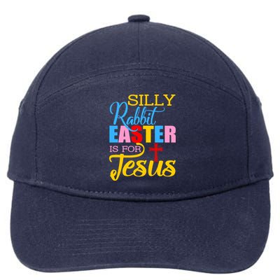 Silly Rabbit Easter is For Jesus Colorful Cross 7-Panel Snapback Hat