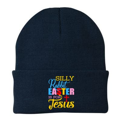 Silly Rabbit Easter is For Jesus Colorful Cross Beanie