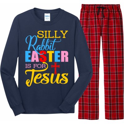 Silly Rabbit Easter is For Jesus Colorful Cross Long Sleeve Pajama Set