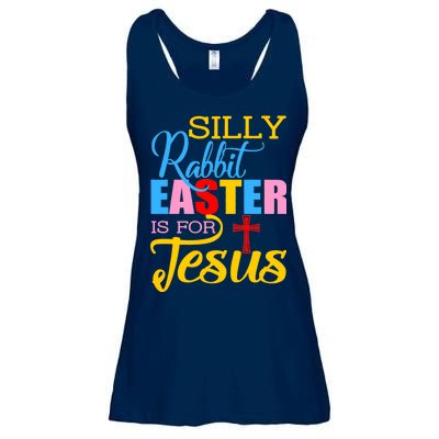 Silly Rabbit Easter is For Jesus Colorful Cross Ladies Essential Flowy Tank