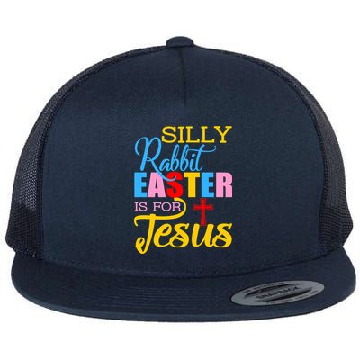 Silly Rabbit Easter is For Jesus Colorful Cross Flatbill Hat