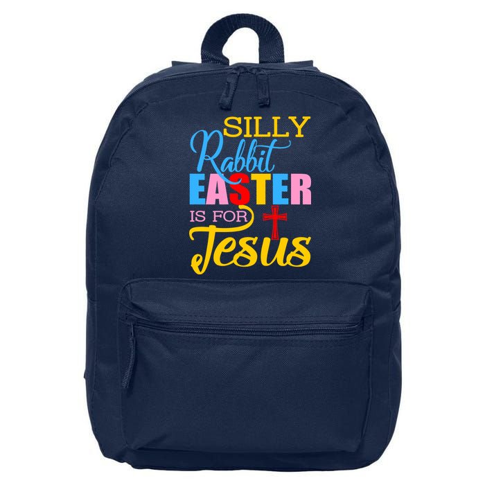 Silly Rabbit Easter is For Jesus Colorful Cross 16 in Basic Backpack