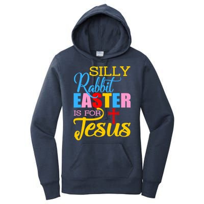 Silly Rabbit Easter is For Jesus Colorful Cross Women's Pullover Hoodie