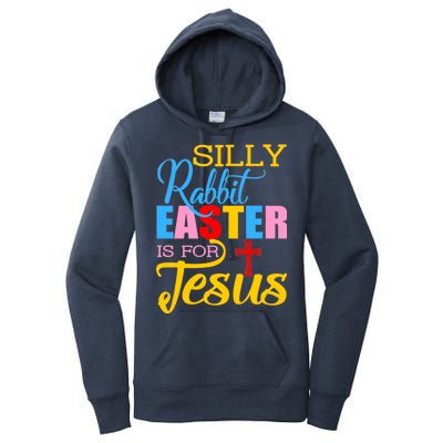 Silly Rabbit Easter is For Jesus Colorful Cross Women's Pullover Hoodie