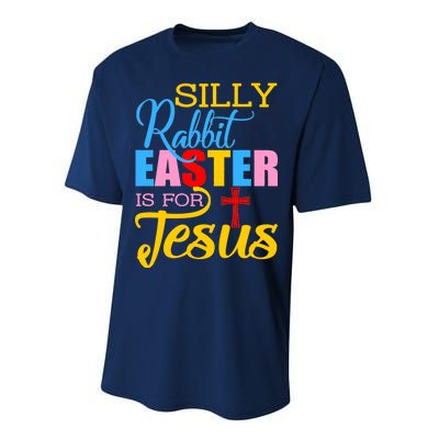 Silly Rabbit Easter is For Jesus Colorful Cross Performance Sprint T-Shirt