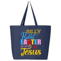 Silly Rabbit Easter is For Jesus Colorful Cross 25L Jumbo Tote