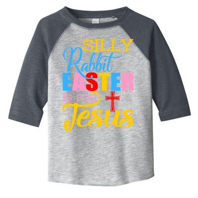 Silly Rabbit Easter is For Jesus Colorful Cross Toddler Fine Jersey T-Shirt