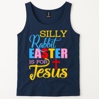 Silly Rabbit Easter is For Jesus Colorful Cross Tank Top