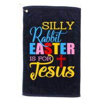 Silly Rabbit Easter is For Jesus Colorful Cross Golf Towel