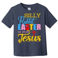 Silly Rabbit Easter is For Jesus Colorful Cross Toddler T-Shirt