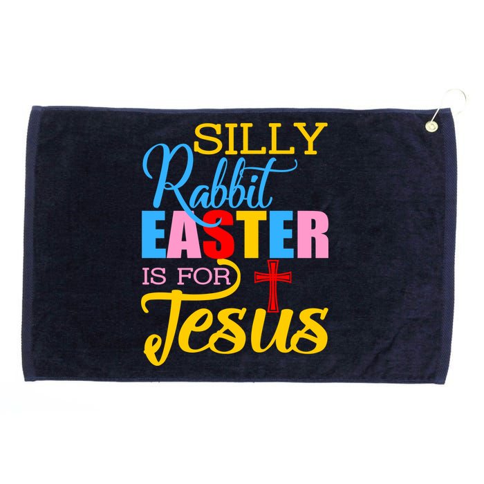 Silly Rabbit Easter is For Jesus Colorful Cross Grommeted Golf Towel