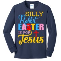 Silly Rabbit Easter is For Jesus Colorful Cross Kids Long Sleeve Shirt