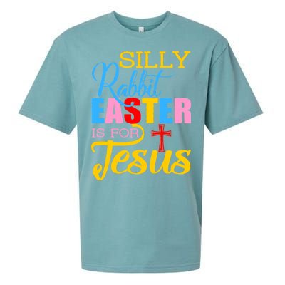 Silly Rabbit Easter is For Jesus Colorful Cross Sueded Cloud Jersey T-Shirt