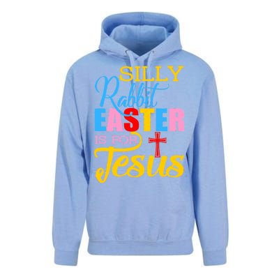 Silly Rabbit Easter is For Jesus Colorful Cross Unisex Surf Hoodie