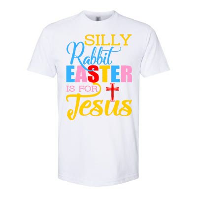 Silly Rabbit Easter is For Jesus Colorful Cross Softstyle® CVC T-Shirt