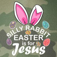Silly Rabbit Easter is For Jesus Easter Eggs Bunny Ears Legacy Tie Dye Trucker Hat