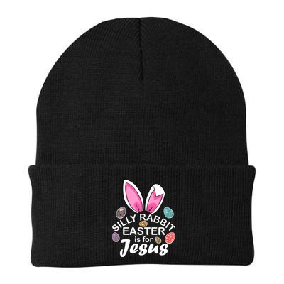 Silly Rabbit Easter is For Jesus Easter Eggs Bunny Ears Beanie
