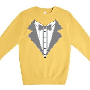 Silver Tuxedo Wedding Tux Premium Crewneck Sweatshirt