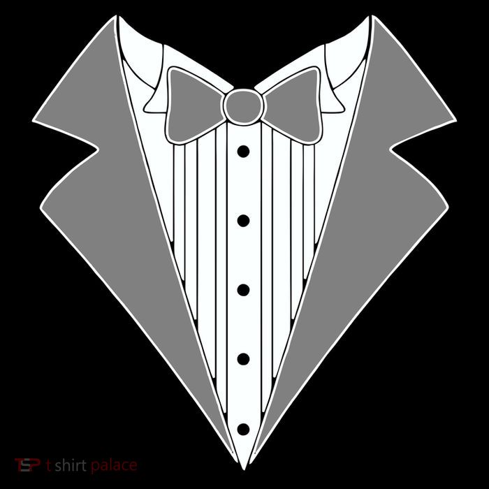 Silver Tuxedo Wedding Tux Performance Shirt