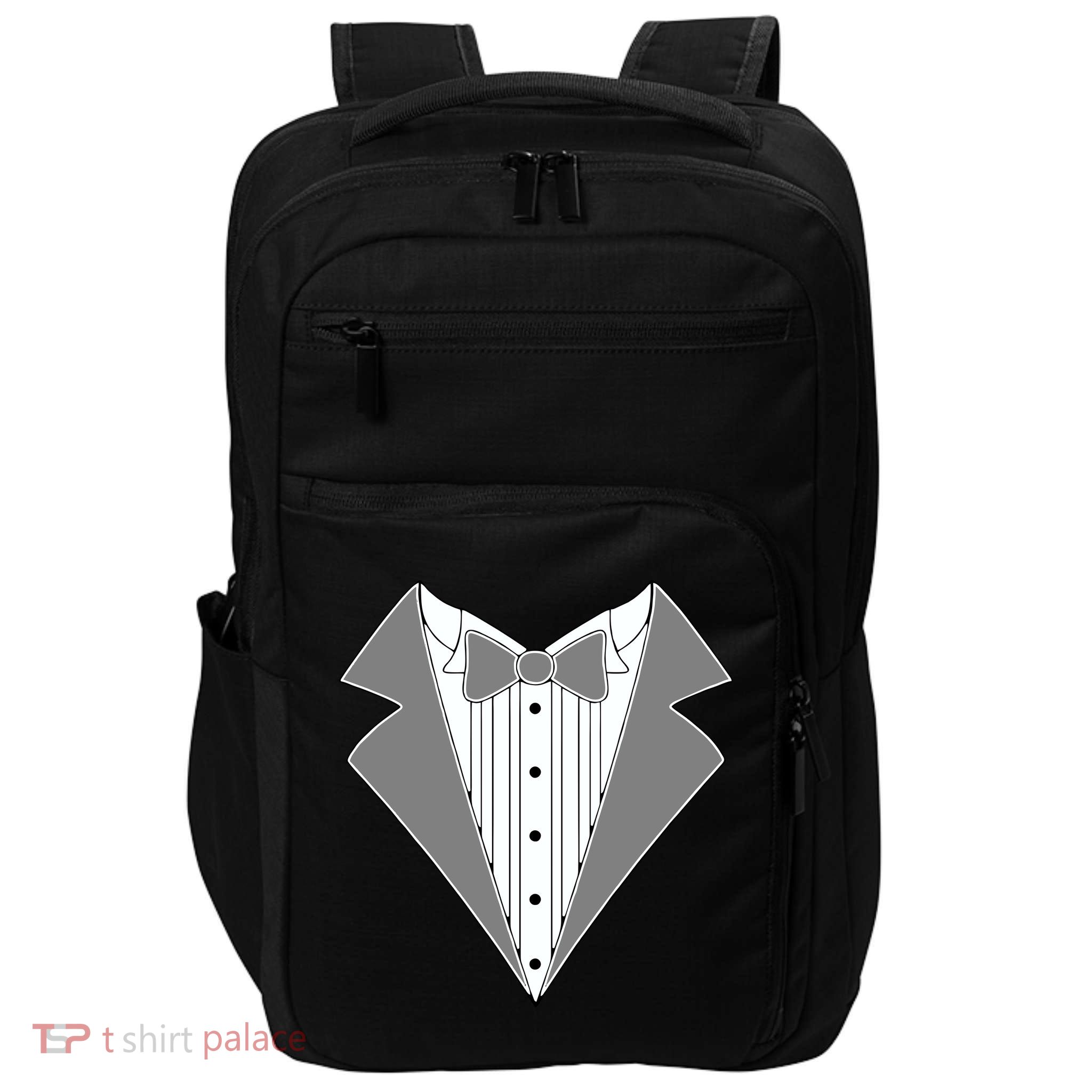 Silver Tuxedo Wedding Tux Impact Tech Backpack