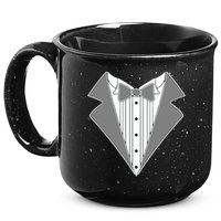 Silver Tuxedo Wedding Tux 15oz Campfire Ceramic Mug