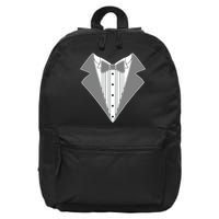 Silver Tuxedo Wedding Tux 16 in Basic Backpack