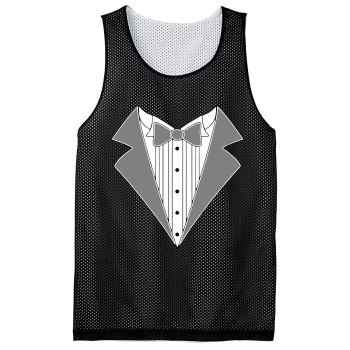 Silver Tuxedo Wedding Tux Mesh Reversible Basketball Jersey Tank