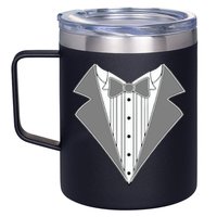 Silver Tuxedo Wedding Tux 12oz Stainless Steel Coffee Mug