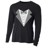 Silver Tuxedo Wedding Tux Cooling Performance Long Sleeve Crew