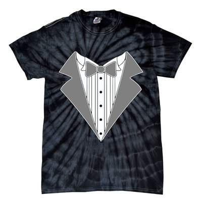 Silver Tuxedo Wedding Tux Tie-Dye T-Shirt
