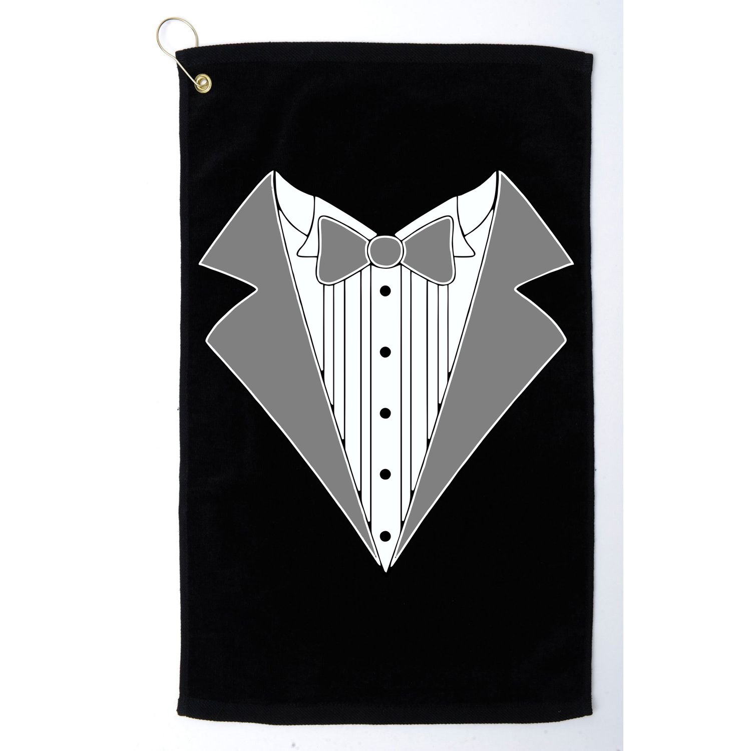 Silver Tuxedo Wedding Tux Golf Towel