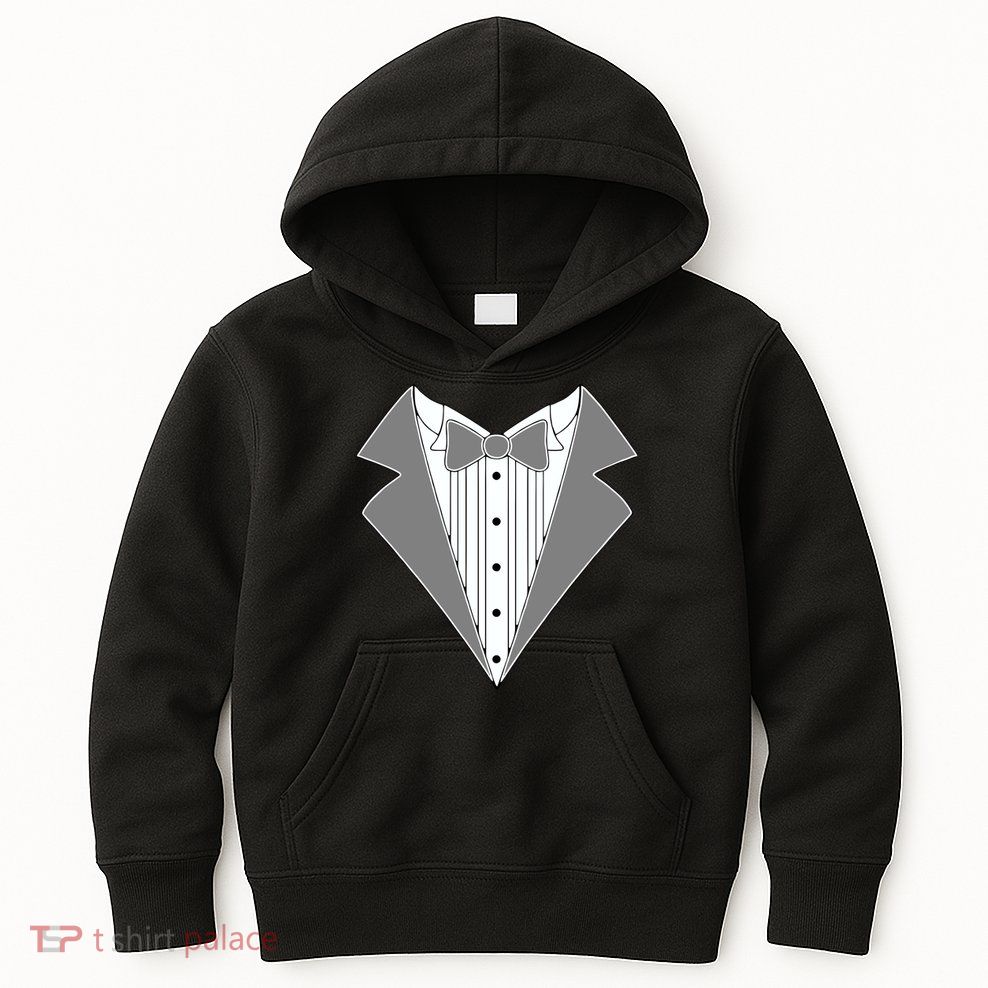 Silver Tuxedo Wedding Tux Kids Hoodie