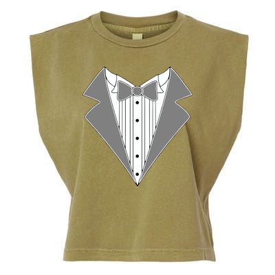 Silver Tuxedo Wedding Tux Garment-Dyed Women's Muscle Tee