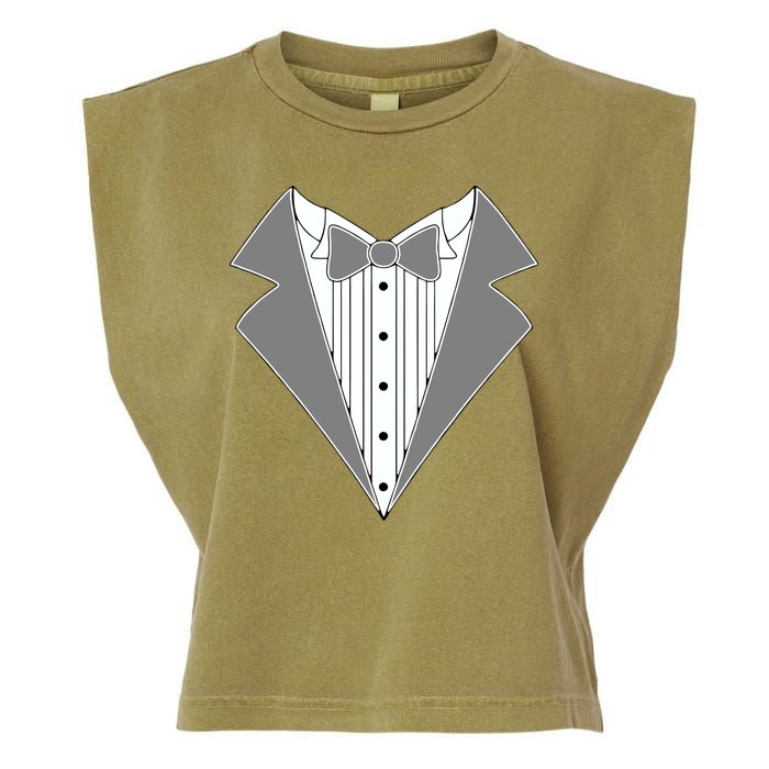 Silver Tuxedo Wedding Tux Garment-Dyed Women's Muscle Tee