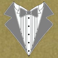 Silver Tuxedo Wedding Tux Garment-Dyed Women's Muscle Tee