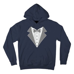 Silver Tuxedo Wedding Tux Hoodie