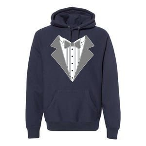 Silver Tuxedo Wedding Tux Premium Hoodie