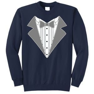 Silver Tuxedo Wedding Tux Tall Sweatshirt