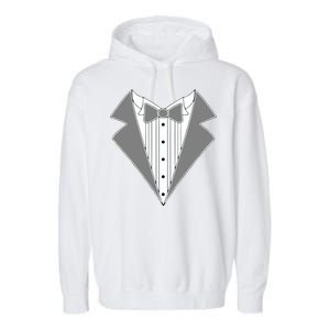 Silver Tuxedo Wedding Tux Garment-Dyed Fleece Hoodie