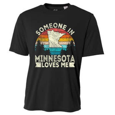 Someone In Minnesota Loves Me Retro Minnesota Cooling Performance Crew T-Shirt